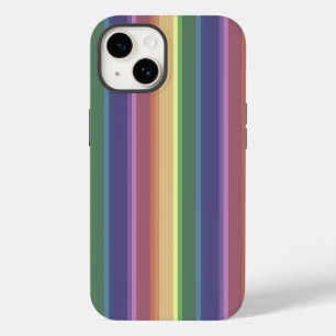 Muted rainbow stripes Case-Mate iPhone case