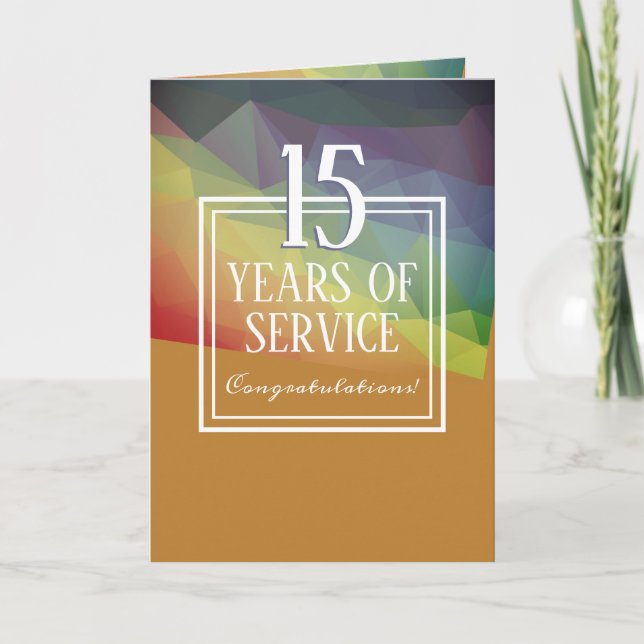 Muted rainbow universal employee anniversary card (Front)