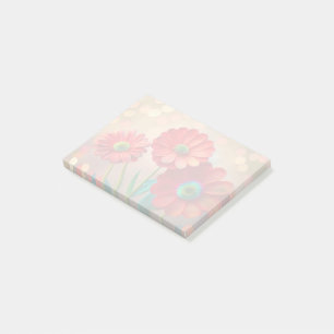 Muted Red Daisy Flowers Post-it Notes