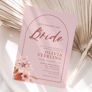 Muted Rose Pink Shower The Bride Bridal Shower Invitation