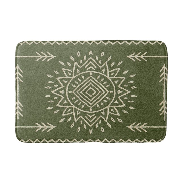 Muted Sage Green Bathroom Mat (Front)
