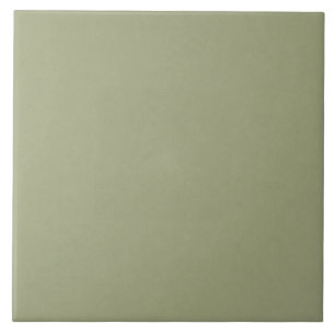 Muted Sage Green Cottage Kitchen Field Tile