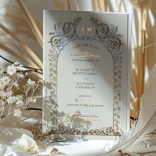 Muted Save The Date Victorian Royal Wedding