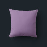 Muted Solid Purple Throw Pillow<br><div class="desc">MUTED AND COMFORTABLE COLOR 

A mellow colour that radiates down-to-earth warmth.</div>