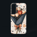 Muted Storm Samsung Galaxy Case<br><div class="desc">A dusky floral arrangement with hints of orange and grey storm clouds.</div>