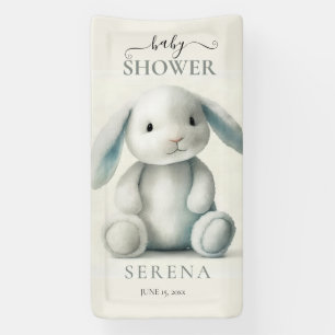 Muted Stuffed Bunny BABY SHOWER Banner