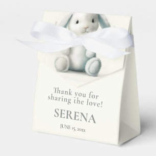 Muted Stuffed Bunny BABY SHOWER Favour Box