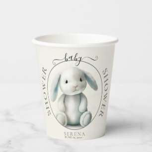 Muted Stuffed Bunny BABY SHOWER Paper Cups