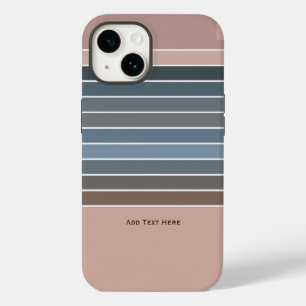 Muted Subdued Earthy Colour Stripes iPhone 14 Case