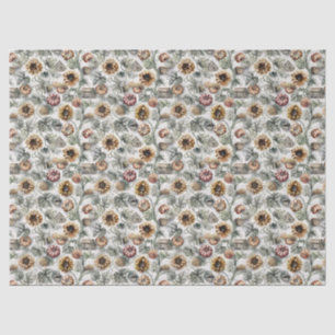 Muted Sunflowers and Pumpkins – Soft Neutral Autum Tissue Paper