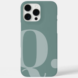 Muted Teal Letterform iPhone 16 Pro Max Case