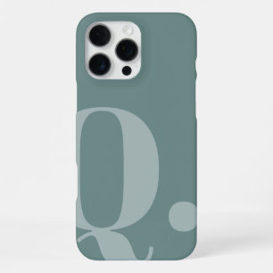 Muted Teal Letterform iPhone 16 Pro Max Case