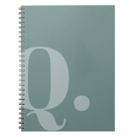 Muted Teal Letterform