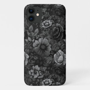 Muted Tones of Grey Floral Case-Mate iPhone Case