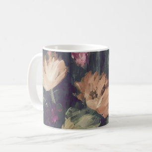 Muted tones vintage floral coffee mug