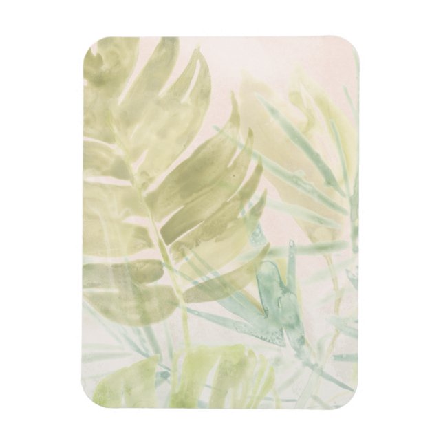 Muted Tropical Leaves Magnet (Vertical)