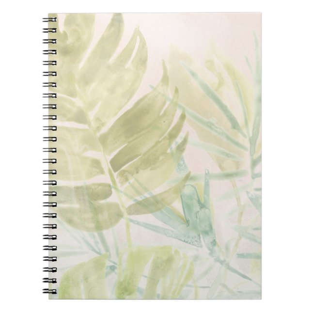Muted Tropical Leaves Notebook (Front)