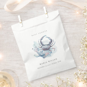 Muted Underwater Crab Coral Nautical Baby Shower Favour Bags