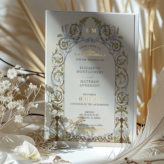 Muted Victorian Royal Elegance Wedding Invitations (Creator Uploaded)