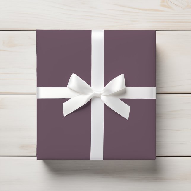 Muted Wine Purple Elegant Solid Wrapping Paper (Creator Uploaded)
