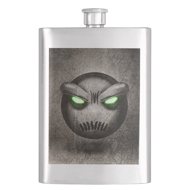 Mutemoji Vintage Blade Hip Flask (Front)