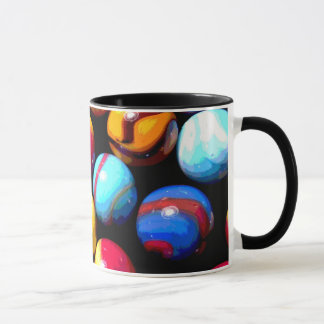 Muti-coloured marbles coffee mug