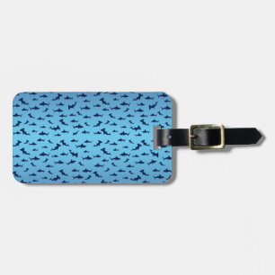 Mutilple Hammer Head Sharks Luggage Tag
