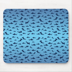 Mutilple Hammer Head Sharks Mouse Pad