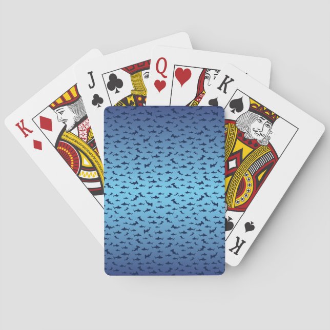 Mutilple Hammer Head Sharks Playing Cards (Back)