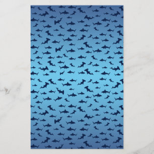 Mutilple Hammer Head Sharks Stationery