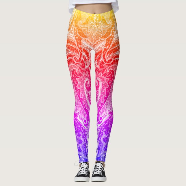 Mutli Colour Fancy Design Leggings (Front)