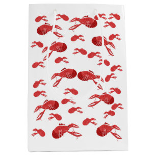 Mutli-Crawfish Wrapping Paper Medium Gift Bag