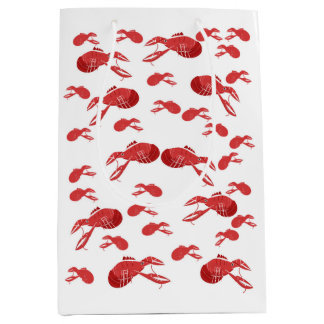 Mutli-Crawfish Wrapping Paper Medium Gift Bag