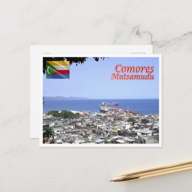 Mutsamudu - Comoros - Panorama - Postcard (Front/Back In Situ)