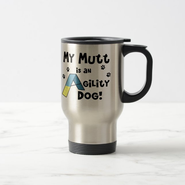 Mutt Agility Dog Travel Mug (Right)