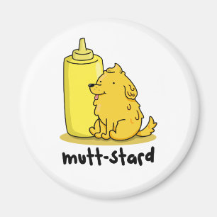Mutt-stard Cute Doggy Mustard Pun Magnet