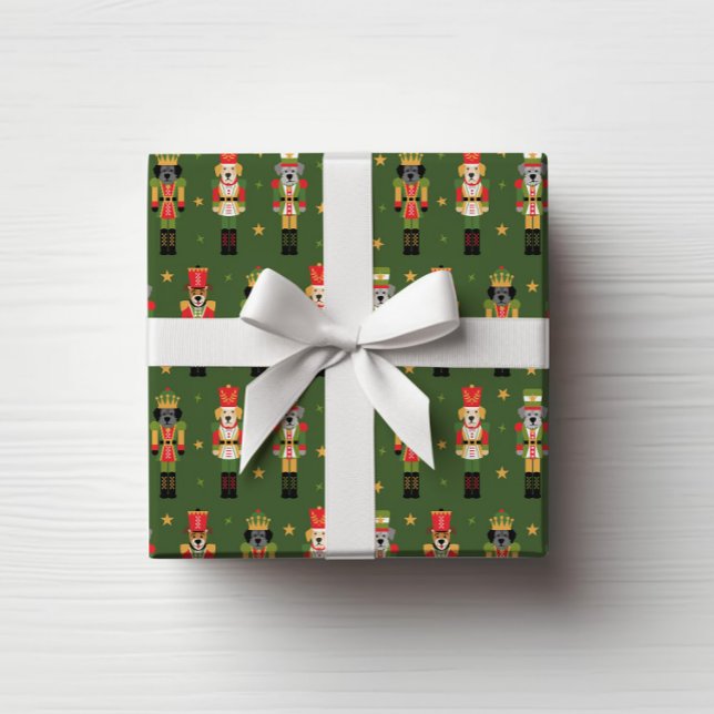 Muttcracker Christmas - Dog Nutcrackers  Wrapping Paper (Christmas Muttcracker Dog Gift Wrap)
