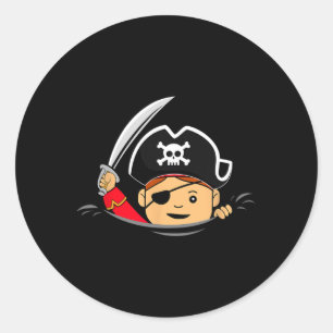 Mutter Werdende Mama Mutterschaft Pregnant Pirate Classic Round Sticker