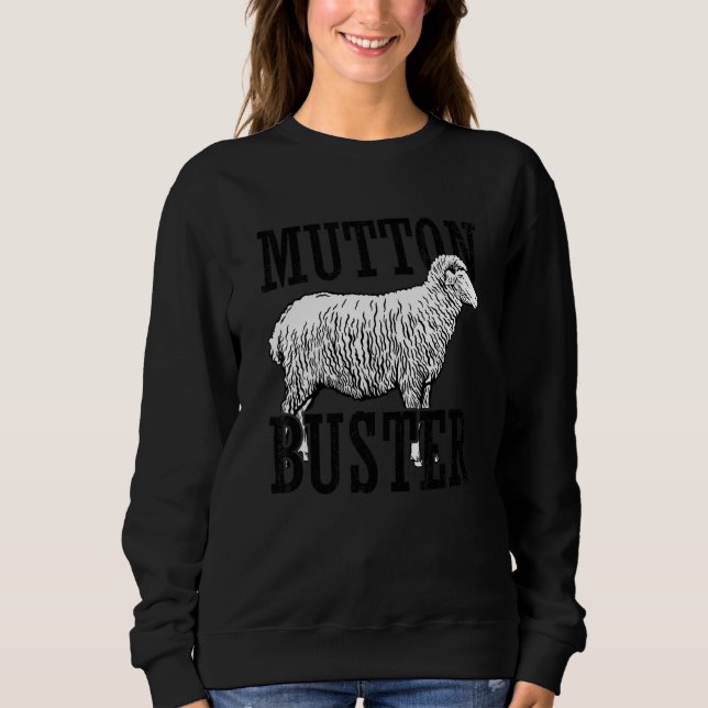 Mutton Buster Rodeo State Fair Kids Sheep Riding Sweatshirt (Front)