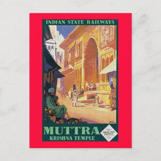 Muttra ~ Krishna Temple Postcard