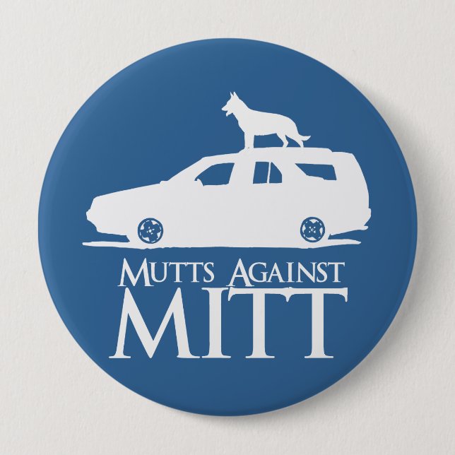 Mutts Against Mitt Romney.png 10 Cm Round Badge (Front)