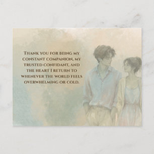 Mutual Gratitude Love Quote Postcard Gentle Pres
