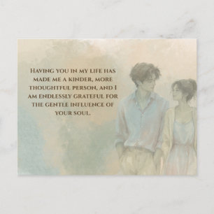 Mutual Gratitude Love Quote Postcard Gentle Pres