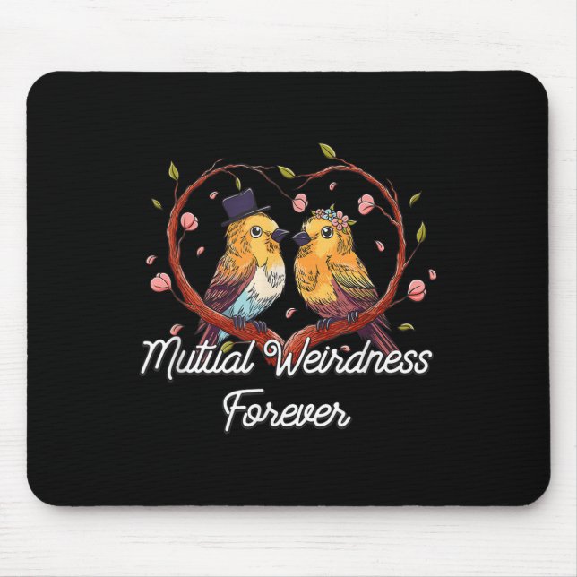 Mutual Weirdness Forever Wedding Nerd Bride And Gr Mouse Pad (Front)