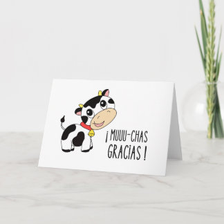 Muu-chas Gracias Thank You Card Español