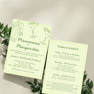 Muumuus & Margaritas Green Bachelorette Weekend Invitation