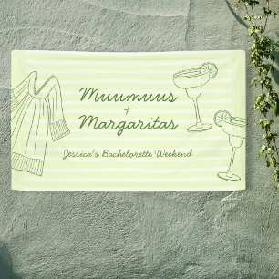 Muumuus & Margaritas Green Bachelorette Welcome Banner