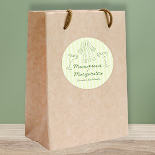 Muumuus & Margaritas Handwritten Bachelorette Classic Round Sticker