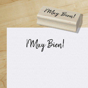 Muy Bien  Stylish Script   Casual Modern Rubber Stamp