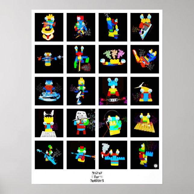 Muzak For Monsters: Collage Poster (Front)